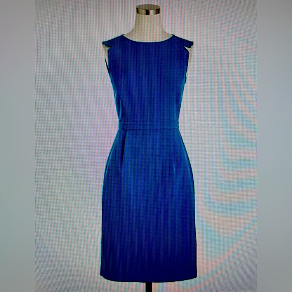 J.Crew fitted blue dress, size 0, mid-length